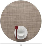 Chilewich Mini Basketweave Placemats, Round Woven Placemats Set of 4 - Image 2