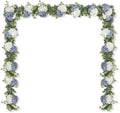 Artificial Hydrangea Flower Garland with Eucalyptus & Baby’s Breath 2PCS 6FT Floral Vines Greenery Garland for Mantel Wedding Arch Table Centerpiece Coastal Home Outdoor Decor (2, Dusty Blue & White) by Aviviho