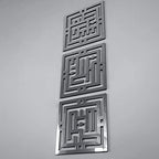 iwa concept Kufic Subhanallah Alhamdulillah Allahuakbar Wooden Acrylic Islamic Wall Art | Ramadan Decoration | Muslim Home Decor | Arabic Calligraphy | (40 x 40 cm | 16 x 16 inches, Silver) - Image 3