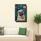 Metal Sign Tin Sign Vintage Wall Art Pug Starry Night Pug Curious Pug in A Celestial Sky for Home Den and Seasonal Displays Corrosion Resistant Aluminum 8×12 Inches with Metal Frame - Image 2