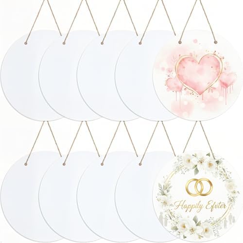 Joyclub Door Sign Blanks 10 Pack 10 Inch DIY Hanging Craft Sign Blanks by Joyclub