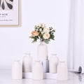 White Bud Vases Set of 6 - Mini White Ceramic Vases for Flowers, Modern Bud Vase for Table Decor, Boho Small Vase for Home Decor, Centerpieces in Bulk for Wedding, Home, Table, Party Decor by QIANLING