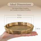 Cast Iron Pillar Candle Holder Plate, Vintage, 5 in, Set of 2 - Image 3