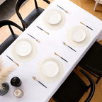 MOSAYT Vinyl Faux Leather Round Placemats Set of 8, 13 Inch, Beige - Image 6