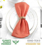 Urban Villa Cloth Napkins 100% Cotton Highly Absorbent Washable Durable Reusable Premium Dinner Napkins Ideal for Gifts for Mothers Day Hotel Farmhouse Parties - Pumpkin (18" x 18", Set of 12) - Image 3
