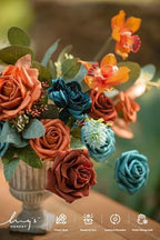 Ling's moment Artificial Fall Flowers Wedding Rustic Teal Grand Combo - Image 3