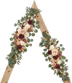 Ting's time Wedding Arch Flower Pack of 2 Artificial Silk Large Flower Swag Welcome Sign Floral Swag Reception Backdrop Floral Decor for Fall Wedding Party Ceremony（Terracotta & Champagne） - Image 6