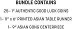 Beistle Asian-Themed Party Decoration Set – Authentic Good Luck Coins, Red Dragon Table Runner, and 3-D Gong Centerpiece, Chinese-Inspired Décor for Lunar New Year, Festivals & Cultural Celebrations - Image 2
