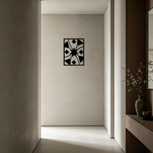 GlintHome Minimalist Wall Art - Black Abstract Metal Wall Decor 3D Textured Metal Wall Sculptures for Living Room Bedroom Bathroom Study Room - Image 4