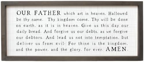 Simply Said, INC Farmhouse Frames- The Lord's Prayer - 10 x 24 in Rustic Wood Sign FF1199 by SimplySaidINC