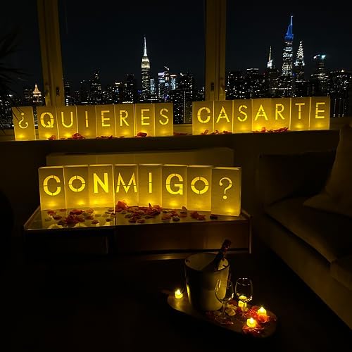 WYMM Quieres Casarte Conmigo Marry Me Light Up Letters in Spanish by Wymm_SayYes
