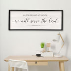 As For Me And My House We Will Serve The Lord Wall Decor 40" x 15", Black - Image 4