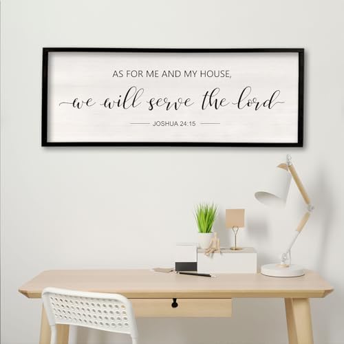 As For Me And My House We Will Serve The Lord Wall Decor 40" x 15", Black - Image 4