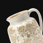 Ceramic Vintage Vase, Utensil Holder, Brown Decorative Flower Vase Chinoiserie Decor Rustic Farmhouse Retro Floral Vases for Table Bookshelf Mantel Kitchen Living Room Office - 6.7” Brown 016 - Image 5