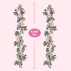 DearHouse 2Pcs Artificial Peony Flower Garland and - Silk Peony Garland with Flowers and Eucalyptus for Wedding Party Table Decoration,6ft/Strand (Pink) - Image 6
