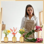 Lallisa 30 Pcs 4 Inches Small Glass Bud Vases Bulk Mini, Amber - Image 6