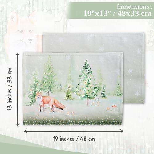 Maison d' Hermine Placemats Set of 4 Reusable 100% Cotton (13"x19") - Image 4