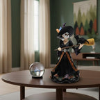 Comfy Hour Day of the Dead Witch Statue with Black Cat, 8.3 Inch - Image 3