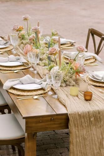 12Pack Beige Cheesecloth Table Runner 20x120inch Gauze Table Runners - Image 2