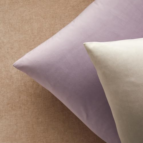 JUSPURBET 28x28 Euro Velvet Throw Pillow Covers Set of 2,Lilac - Image 5