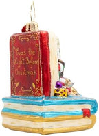 Christopher Radko Santa's Book Nook Gem Glass Christmas Ornament - Image 3
