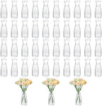 40Pcs Plastic Bud Vases Bulk Small Plastic Vases, Clear Container for Flowers Height Shatterproof Bud Vase, Mini Vintage Floral Vase for Home Decor, Living Room, Office Decoration, Party - Image 3