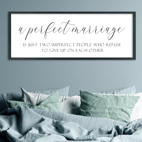 SRSZHIYUE A Perfect Marriage Wedding Decor Sign, 40"×15", Black - Image 7