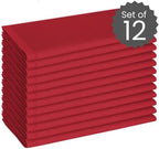Cotton Clinic Cloth Dinner Napkins - Perfect Everyday Use Table Napkins - Soft Durable Washable - Ideal for Party Wedding Christmas Easter - Set of 12-20x20 inches Red Napkins - Image 2
