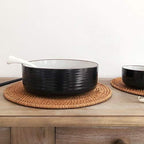 13" Natural Hand Woven Rattan Placemats for Dining Table,Decorative Heat Resistant Mats for Kitchen Coutertops,Hot Dishes,Pots and Pans,Round Diameter 35CM (Set of 2,Gold) - Image 4
