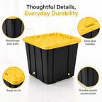 27-Gallon Plastic Storage Bins with Snap-on Lids – 6-Pack - Image 7