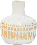 Main + Mesa Stoneware Vases with Gold Pattern, Set of 8 - Image 6