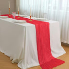 Snowkingdom 6 PCS Red Cheesecloth Table Runner 10 Ft, 120 inch Long Cheese Cloth Gauze Runners for Christmas Wedding Bridal Baby Shower Birthday Holiday Party Table Decorations - Image 6