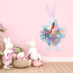 Easter Wreaths for Front Door with Lights,Easter Door Wreath,Easter Mesh Wreath,Bunny Spring Colorful Easter Decorations Holiday Ornament for Home Indoor Outdoor Supplies (Blue Bunny) - Image 7