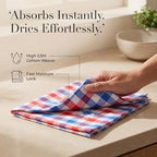 Urban Villa Cloth Napkins July4th 20x20 (Set of 12) Red/Blue - Image 3