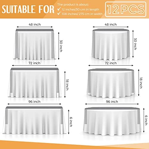 Breling 12 Pack Black and White Striped Table Runner, 12 x 108 Inches - Image 3