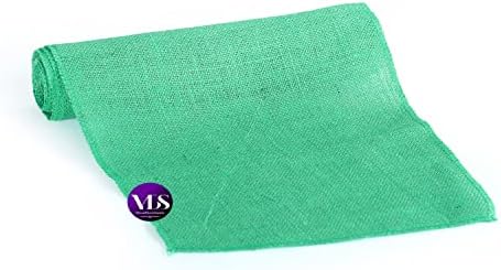 VDS Pack of 15, Burlap Table Runner 100% Natural Jute Rustic Hessian Table Cloth Centrepiece for Wedding Bridal Shower Birthday Event Party Banquet Table Decoration (Size 12X108 Inch)(Mint) - Image 4