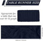 12 Pack Cheesecloth Table Runner 10Ft Christmas Gauze Boho Table Runners for Wedding Decor Bridal Shower Decorations Baby Shower Party(35" x 120")(Navy) - Image 2