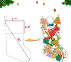 Set of 7, 18" Dia Personalized Gray Christmas Stockings with Embroidery Names, with Holders,Quality Thick Fleece Material Stockings for Family Décor(Set of 7-B) - Image 2