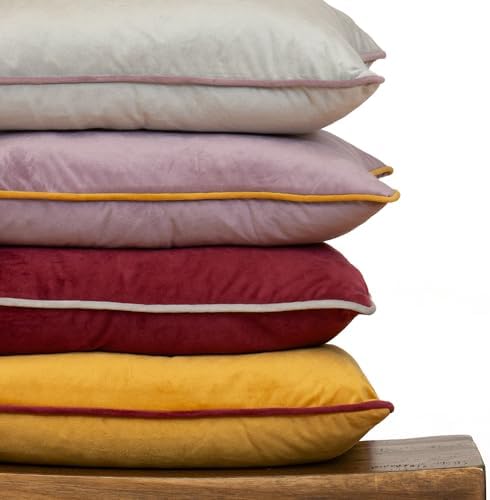 Jewel Tone Decorative Throw Pillow Covers, 4 Pack, 18x18 Inch Solid Colorful Gold Velvet Accent Pillow Covers - Image 2