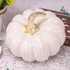 7.9 Inch Realistic Fake White Pumpkin Decoration Ceramic Figurines - Image 4