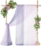 Wedding Arch Flowers 2PCS Artificial Flower Arrangements Purple - Image 2