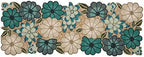 lightnpro Chrtistmas Beaded Table Runner, Christmas Table Runner, Rustic Farmhouse Hand Beaded Runner to Decorate Xmas Wedding Family Party Thanksgiving Dinner Table Décor - 13x36 Inch - Teal Combo - Image 4