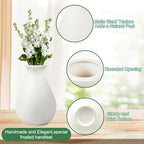 15 Pack White Ceramic Bud Vases Bulk, 3.9 Inch Small Boho Flower Vase, Matte White Vase for Centerpieces, Pampas Grass, Dried Flowers, Wedding Table and Home Décor - Image 3