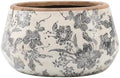 Ceramic Planter Pot, Grey Flower Pot with Drainage Hole, 7.8in by Unknown