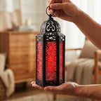 Vela Lanterns Decorative Indoor Moroccan Candle Holder, Red, M, 12-Pack - Image 6