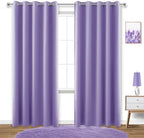 KOUFALL 72x84 Inches Long Purple Blackout Curtains for Living Room by KOUFALL