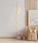 Lewondr Hanging Light, Moon Star Fairy Lights Indoor Decorative Lights - Image 2