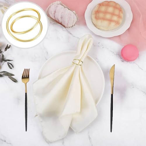Gold Napkin Rings - 72 PCS Metal Spiral Napkin Rings(Spiral) - Image 3