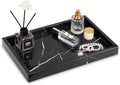 Marble Bathroom Vanity Tray, Black Marquina, 12"x 8" x1.2" by HESHIBI