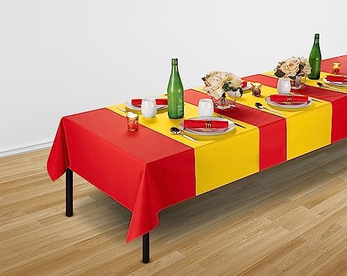 Disposable Table Runner for Dining Table, 16" 20-Pack Linen-Like Yellow Paper Table Runners for Party, Wedding Or Event - Image 3